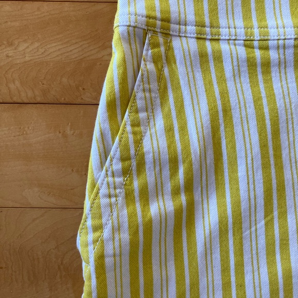 Loft white/lime stripe mini skirt - Picture 3 of 6